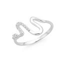 Silver-Cubic-Zirconia-Snake-Ring Sale