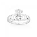 Silver-Cubic-Zirconia-Claddagh-Ring Sale