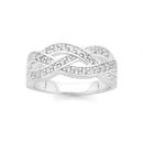 Silver-Cubic-Zirconia-Fancy-Plait-Ring Sale