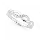 Silver-Cubic-Zirconia-Twist-Ring Sale