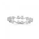 Silver-CZ-Scroll-Friendship-Ring-Size-O Sale