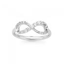 Silver-Cubic-Zirconia-Infinity-Ring Sale