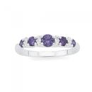 Silver-Violet-Cubic-Zirconia-Anniversary-Ring Sale