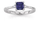 Sterling-Silver-Square-Violet-Cubic-Zirconia-Ring Sale