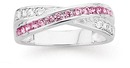 Sterling-Silver-Pink-Cubic-Zirconia-Kiss-Ring Sale