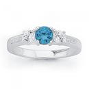 Sterling-Silver-Blue-Cubic-Zirconia-Dress-Ring Sale