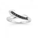 Silver-Black-Cubic-Zirconia-Snake-Ring Sale