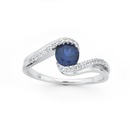 Silver-Dark-Blue-Cubic-Zirconia-Dress-Ring Sale