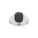 Silver-Rectangle-Black-Onyx-Mens-Ring Sale