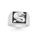 Silver-Onyx-Dragon-Gents-Ring Sale