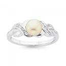 Sterling-Silver-Freshwater-Pearl-Cubic-Zirconia-Crossover-Ring Sale