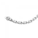 Sterling-Silver-Cubic-Zirconia-19cm-Hugs-Kisses-Bracelet Sale