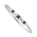 Sterling-Silver-Violet-Cubic-Zirconia-Heart-Kiss-Bangle Sale