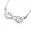 Sterling-Silver-Cubic-Zirconia-Infinity-Necklace Sale