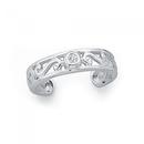 Sterling-Silver-Cubic-Zirconia-Scroll-Toe-Ring Sale
