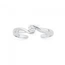 Sterling-Silver-Cubic-Zirconia-Solitaire-Toe-Ring Sale