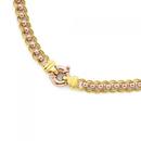 Solid-9ct-Yellow-Gold-Rose-Gold-45cm-Double-Rollo-Necklace Sale