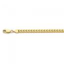 Solid-9ct-Gold-20cm-Flat-Curb-Bracelet Sale