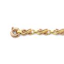 9ct-Gold-19cm-Two-Tone-Solid-Bolt-Ring-Bracelet Sale