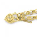 9ct-Gold-19cm-Belcher-Bracelet-with-Diamond-Set-Padlock Sale