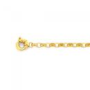 9ct-Gold-19cm-Solid-Oval-Belcher-Bracelet-with-Bolt-Ring Sale