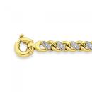 Solid-9ct-Gold-19cm-Curb-Link-Bracelet-with-Bolt-Ring-and-Cubic-Zirconia-Accents Sale