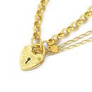 9ct-Gold-19cm-Belcher-Bracelet-with-Padlock Sale