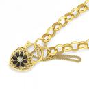 9ct-Gold-19cm-Belcher-Sapphire-Diamond-Bracelet Sale