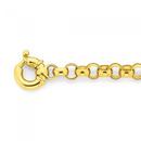 Solid-9ct-Gold-20cm-Round-Belcher-Bracelet-with-Bolt-Ring Sale
