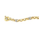 9ct-Gold-19cm-Belcher-Bracelet-with-Bolt-Ring-and-Cubic-Zirconia-Accents Sale