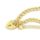 9ct-Gold-19cm-Curb-Bracelet-with-Padlock Sale