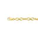 Solid-9ct-Gold-19cm-Infinity-link-Bracelet Sale