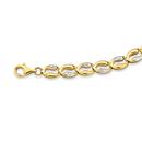 9ct-Two-Tone-19cm-Oval-Bracelet Sale