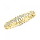 9ct-Gold-Two-Tone-8x65mm-Diamond-Cut-Bangle Sale