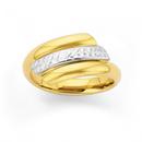 9ct-Gold-Two-Tone-Diamond-Cut-Dress-Ring Sale