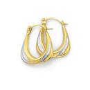 9ct-Gold-Two-Tone-Twist-Creole-Earrings Sale