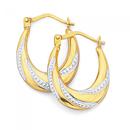 9ct-Gold-Two-Tone-Oval-Twist-Creole-Earrings Sale