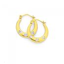 9ct-Gold-Two-Tone-Creole-Earrings Sale