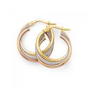 9ct-Gold-15mm-Tri-Tone-Triple-Hoop-Earrings Sale