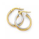 9ct-Gold-Two-Tone-15mm-Double-Hoop-Earrings Sale