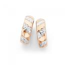 9ct-Rose-Gold-Two-Tone-Striped-Huggie-Earrings Sale