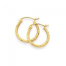 9ct-Gold-15x10mm-Diamond-Cut-Hoop-Earrings Sale