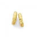 9ct-Gold-Half-Round-Diamond-Cut-Huggie-Earrings Sale