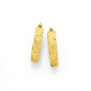 9ct-Gold-10mm-Oval-Patterned-Hoop-Earrings Sale