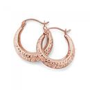 9ct-Rose-Gold-Diamond-Cut-Creole-Earrings Sale