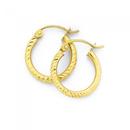 9ct-10mm-Diamond-Cut-Hoop-Earrings Sale