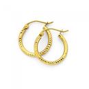 9ct-Gold-12mm-Diamond-Cut-Hoop-Earrings Sale