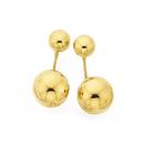 9ct-Gold-Duo-Ball-Drop-Stud-Earrings Sale