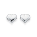 9ct-White-Gold-Polished-Heart-Stud-Earrings Sale