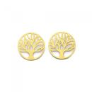 9ct-Gold-Tree-of-Life-Disc-Stud-Earrings Sale